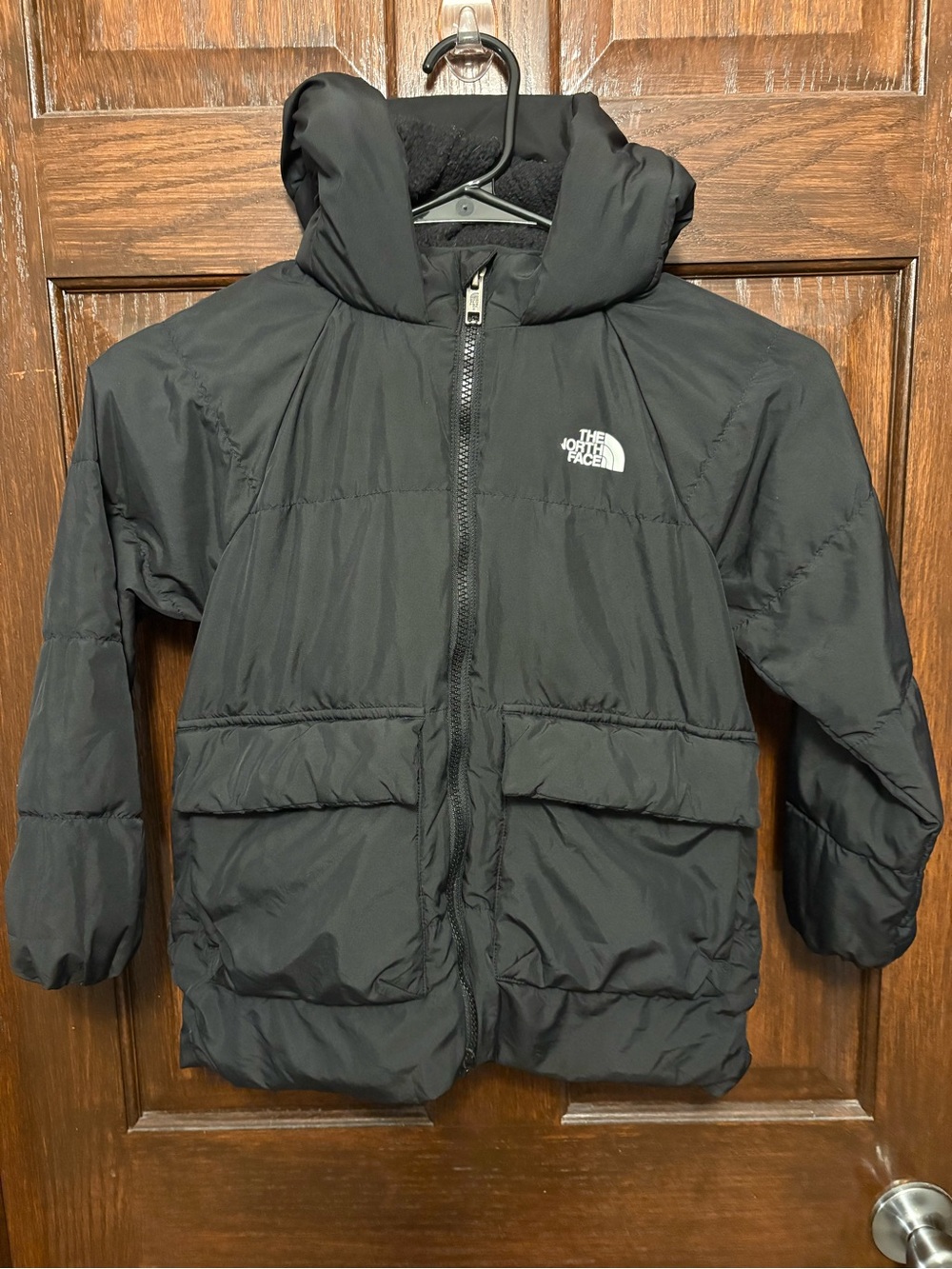The North Face Kids Black Hooded Puffer Jacket